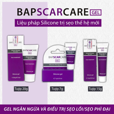 Kem giúp giảm sẹo lồi, sẹo phì đại, sẹo bụng sau phẫu thuật - Bapscarcare (Tuýp 20g)