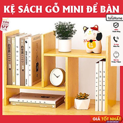 Kệ Sách Gỗ Để Bàn Đa Năng Điều Chỉnh Được Kích Thước Thanh Lịch Dễ Decor Bàn Làm Việc Bàn Học