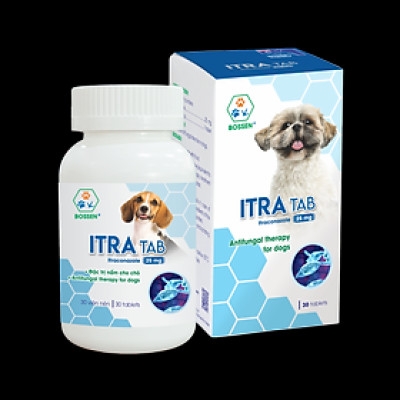 BOSSEN - ITRA TAB Hỗ Trợ Tri Nấm cho Chó Mèo - Hộp 30 viên