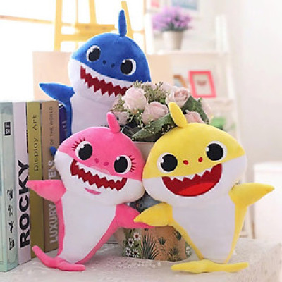 Thú nhồi bông cá mập baby shark đáng yêu - Size 30cm - Quà tặng gấu cá mập baby shark nhồi bông dễ thương - Gối ôm mềm mịn cho bé - Giao Màu Ngẫu Nhiên