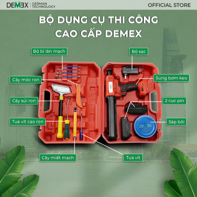 Combo 1 Bộ Dụng Cụ Thi Công, 1 Keo Chà Ron DEMEX 2 Thành Phần