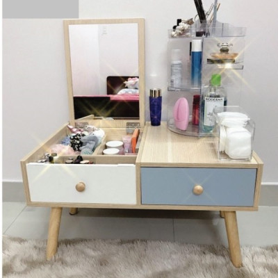BÀN TRANG ĐIỂM MINI - BÀN TRANG ĐIỂM NGỒI BỆT GỖ CAO CẤP LÕI XANH KHÁNG ẨM