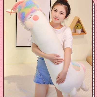 Gấu bông Lạc đà Alpaca đáng yêu ôm ngủ - Size 70cm đến 1m - Quà tặng gấu bông lạc đà cong êm mịn cho bé