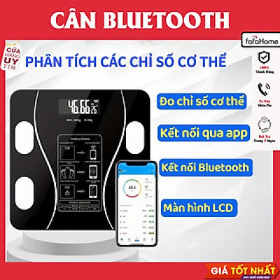 Cân Điện Tử Bluetooth Thông Minh Đo Lượng Mỡ Và Nước Trong Cơ Thể, Tính Chỉ Số BMI Trọng Tải 180kg Giao Màu Ngẫu Nhiên
