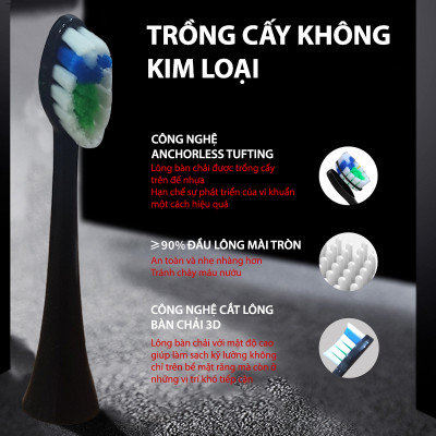 Bàn Chải Điện Lorca TA 9208TB Chải Sạch Mảng Bám, Chống Nước IPX7, Vệ Sinh An Toàn Răng Miệng, Hàng Chính Hãng Cao Cấp