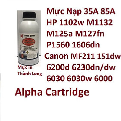 Mực nạp 35A  dành cho hộp mực HP 35a 36A 48A 83A 85A 78A 79A Canon 337 312 313 325 326 328 hàng chính hãng Alpha cartridge