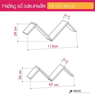 Kệ trang trí mini tiện dụng SMLIFE Wole