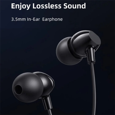 Tai nghe có dây Jack 3.5mm USAMS SJ594 EP-47 (with Sensitive Microphone / Button Control, 1.2m, Hi-Fi Audio)- Hàng Chính Hãng