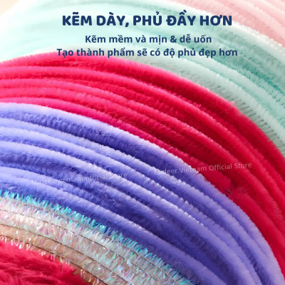 Kẽm nhung làm hoa, kẹp tóc handmade Mideer Chenille Stem Craft Collection