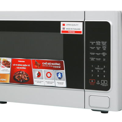 Lò vi sóng Toshiba ER-SGS34(S1)VN - Có chức năng nướng - Điện tử - Dung tích 34L - Công suất 1000W - Xuất xứ Thái Lan - Hàng chính hãng - bảo hành 12 tháng, chất lượng Nhật Bản