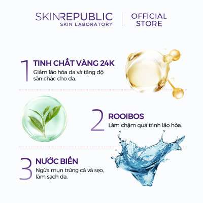 Mặt nạ dưỡng da Skin Republic Gold Hydrogel Face Mask 25ml