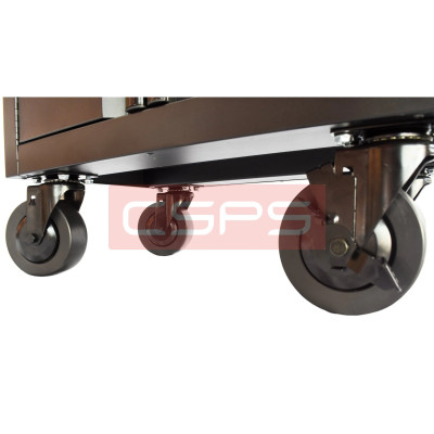 Bộ 2 Tủ dụng cụ CSPS 122cm 05 hộc kéo màu đỏ mặt ván gỗ kèm vách lưới