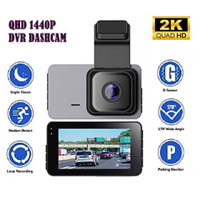 Camera Hành Trình Q3 2K QHD IPS 3.0 Inch 30fps 32GB Night Vision Vỏ Nhôm Nguyên Khối Quay Phim Cực Nét