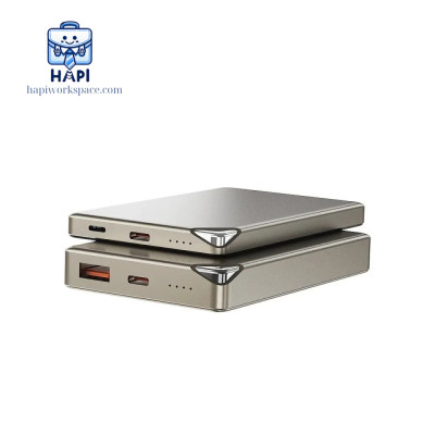 Sạc dự phòng từ tính hàng chính hãng WiWU Explore 5.000/10.000mAh, siêu mỏng, sạc không dây 15W, LED độc lạ