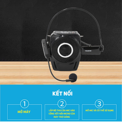 Micro không dây, mic không dây, micro cài đầu không dây TAKSTAR HM-200W công nghệ UHF - AVSTAR - hàng chính hãng