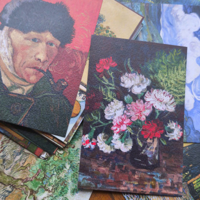 BỘ 100 POSTCARD VAN GOGH – Giấy mỹ thuật 300g cao cấp - Nho Xanh 