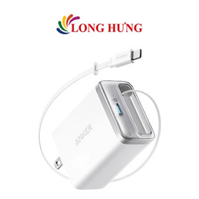 Cốc sạc Anker Nano 1C Built-in USB-C Cable Fast Charger 35W A2658 - Hàng chính hãng