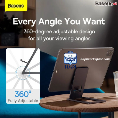 Giá đỡ kim loại xếp gọn hàng chính hãng Baseus BS-LVN012-GY cho điện thoại/tablet siêu mỏng