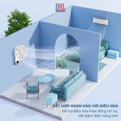Quạt điện treo tường remote FTT-60AEC-D39, công suất 60W, hoạt động êm ái, hẹn giờ thông minh - hàng chính hãng Bảo hành 2 năm