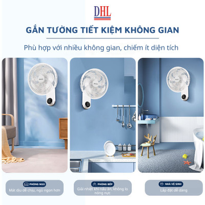 Quạt điện treo tường remote FTT-60AEC-D39, công suất 60W, hoạt động êm ái, hẹn giờ thông minh - hàng chính hãng Bảo hành 2 năm