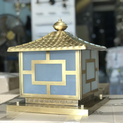 Đèn trụ cổng  hàng rào bằng đồng đúc  ngoài trời không thấm nước DTC602