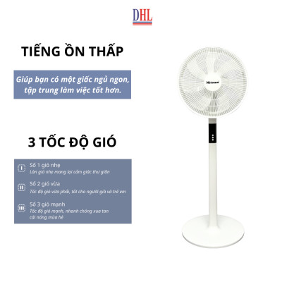 Quạt đứng điện tử có điều khiễn từ xa, hẹn giờ Mitomo FCE-60AEV, công suất 60W, động cơ dây đồng hàng chính hãng - Bảo hành 2 năm