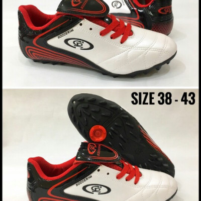 Giày đá banh sân cỏ nhân tạo kèm tặng vớ màu trắng