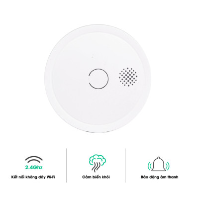 Cảm biến khói báo cháy thông minh Rạng Đông CB11.SM.WF kết nối wifi không dây điều khiển từ xa qua app - Hàng chính hãng