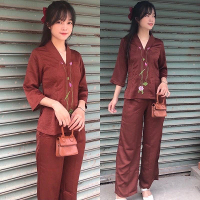 ĐỒ LAM ĐI CHÙA Bà Lai Lụa Pháp Cao Cấp