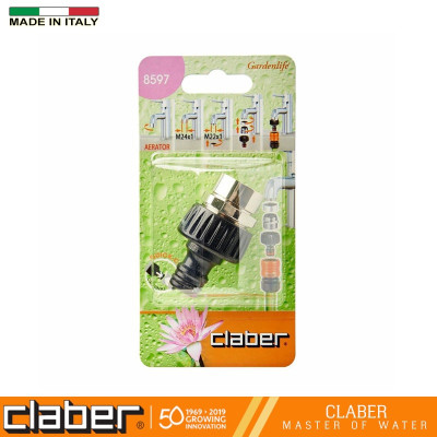 Đầu nối vòi 3 cỡ ren 22-27mm inox CLaber 8597