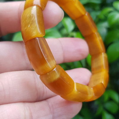 ️️Vòng nữ đá mắt hổ bản khúc đẹp vàng tươi tự nhiên Size vòng freesize tầm Ni 53mm x cao 10mm x dầy 7mm Hợp mệnh kim mệnh thổ mệnh Thủy đeo may mắn xinh đẹp ạ