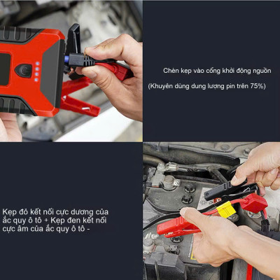 Kích Đề Nổ Ô Tô Siêu Mạnh Nhật Bản Có Đèn Pin – Hỗ Trợ Sạc Điện Thoại, Thiết Bị Cứu Hộ Không Thể Thiếu