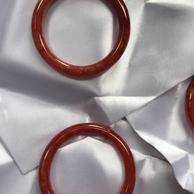 Vòng Cẩm Thạch Đỏ Đẹp A Ni 52mm x chột 7,8mm màu đỏ bông tươi sáng bóng đẹp nữ 52kg - 56kg đeo mệnh hỏa mệnh thổ đeo xuất sắc đẹp món quà tặng ý nghĩa ạ