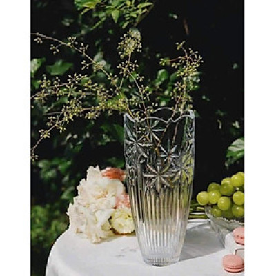 Lọ Hoa Pha Lê Crystalite Perseus Bohemia Bom Mài hoa thị Hàng chính hãng