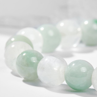 Vòng Tay Phong Thủy Nữ Đá Cẩm Thạch Phỉ Thúy Mix Ưu Linh Trắng (8mm) Nhiều Mệnh Ngọc Quý Gemstones