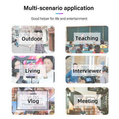Micro Thu Âm không Dây Dành cho điện thoại Iphone IOS Cổng Lightningg , máy tính bảng PC Laptop Máy Ảnh chất lượng cao Hỗ Trợ Quay Video Livestream - hàng nhập khẩu