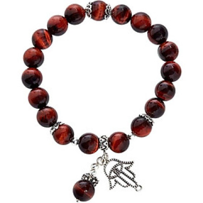 Vòng Thạch Anh Mắt Hổ Phối Charm Bạc Ngọc Quý Gemstones VT11