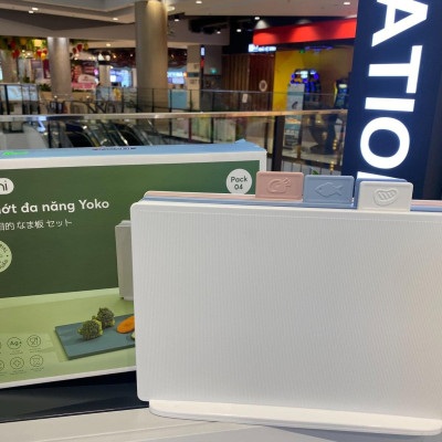 Bộ thớt đa năng Yoko - Chính hãng inochi - Có hộp bảo vệ, Ag+ kháng khuẩn