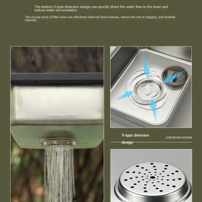 Chậu rửa inox dùng cho bàn IGT Campingmoon CK-26