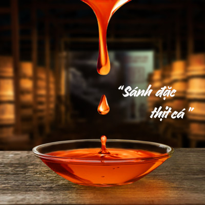 Đặc Sản Bình Thuận - Cặp 2 Chai Nước Mắm Tĩn Cá Cơm Than Nhãn Đỏ 40N (500Ml/Chai) - Ocop 4 Sao