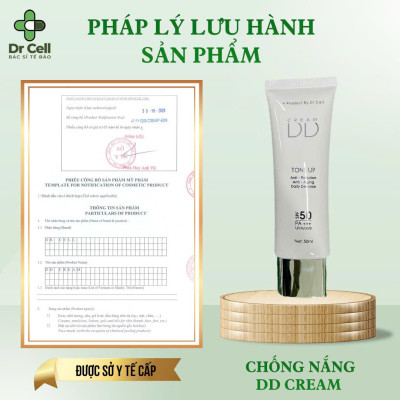 Kem Chống Nắng DD Cream DR CELL 50ml chống nắng bảo vệ da, dưỡng ẩm, nâng tone da - Hàng Chính Hãng