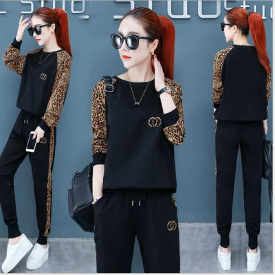 SET BỘ THỜI TRANG PHỐI HỌA TIẾT BEO TAY DÀI