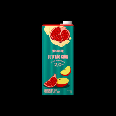 Thùng Nước Trái Cây Cao Cấp Fruit Love Lựu Táo - Thùng 12 Hộp 1L