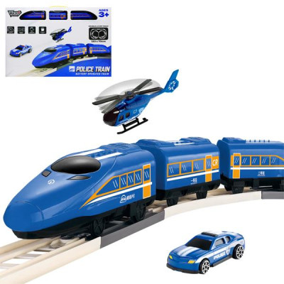 Đổ Chơi Lắp Ráp Đường Ray Và Tàu Cảnh Sát Chạy Pin - Police Train Battery Operated Train - Vecto VT262810