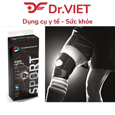 Băng nẹp cơ đầu gối Thermoskin 8*794E – Hỗ trợ giảm đau khớp gối, bảo vệ dây chằng, phục hồi chấn thương thể thao, chất liệu co giãn thoáng khí, giữ nhiệt trị liệu, phù hợp cho người bị viêm khớp, đau dây chằng, thoái hoá khớp gối.