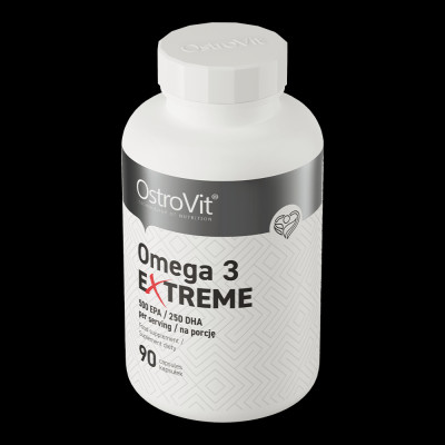 Ostrovit Omega 3 Extreme (90/180Viên), Viên Dầu Cá Siêu Cô Đặc, Hàm Lượng Cao 500mg EPA / 250mg DHA