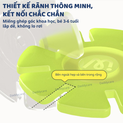 Bộ Lắp Ghép Cho Bé 3D Mideer Translucent Color Snowflake Blocks 200 Bông Tuyết Phát Triển Trí Tuệ