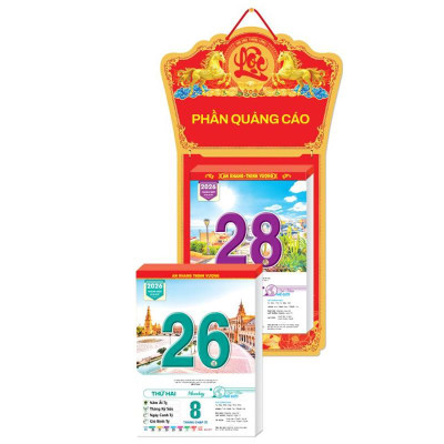 Lịch Bloc Cực Đại 2026 - Sắc Màu Thế Giới - Hạnh Phúc - Đại Việt Á DVA08 - Chữ Lộc