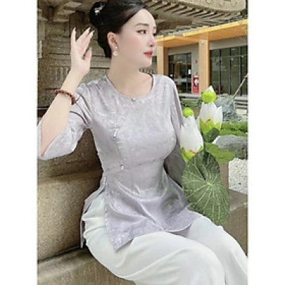 Đồ Lam Đi Chùa # Bà Ba Cài Xéo