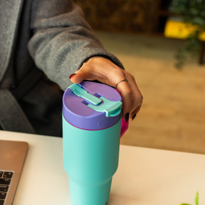 [Elemental chính hãng-Thương hiệu Mỹ] Ly giữ nhiệt Elemental Commuter 946ml tay cầm, nắp kép gấp gọn, an toàn sức khỏe